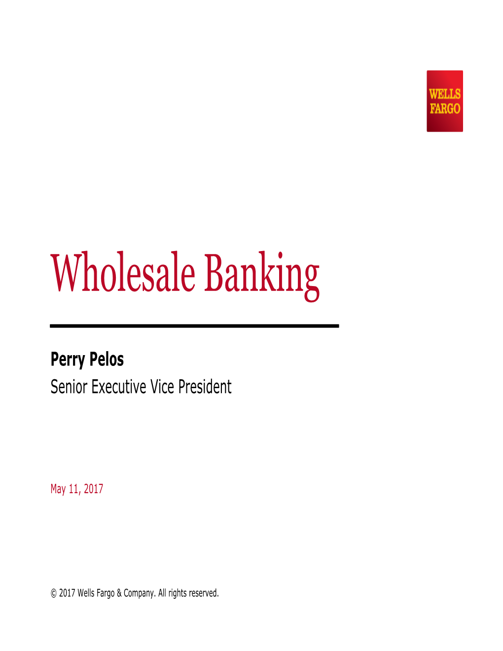 Wholesale Banking Presentation (PDF)