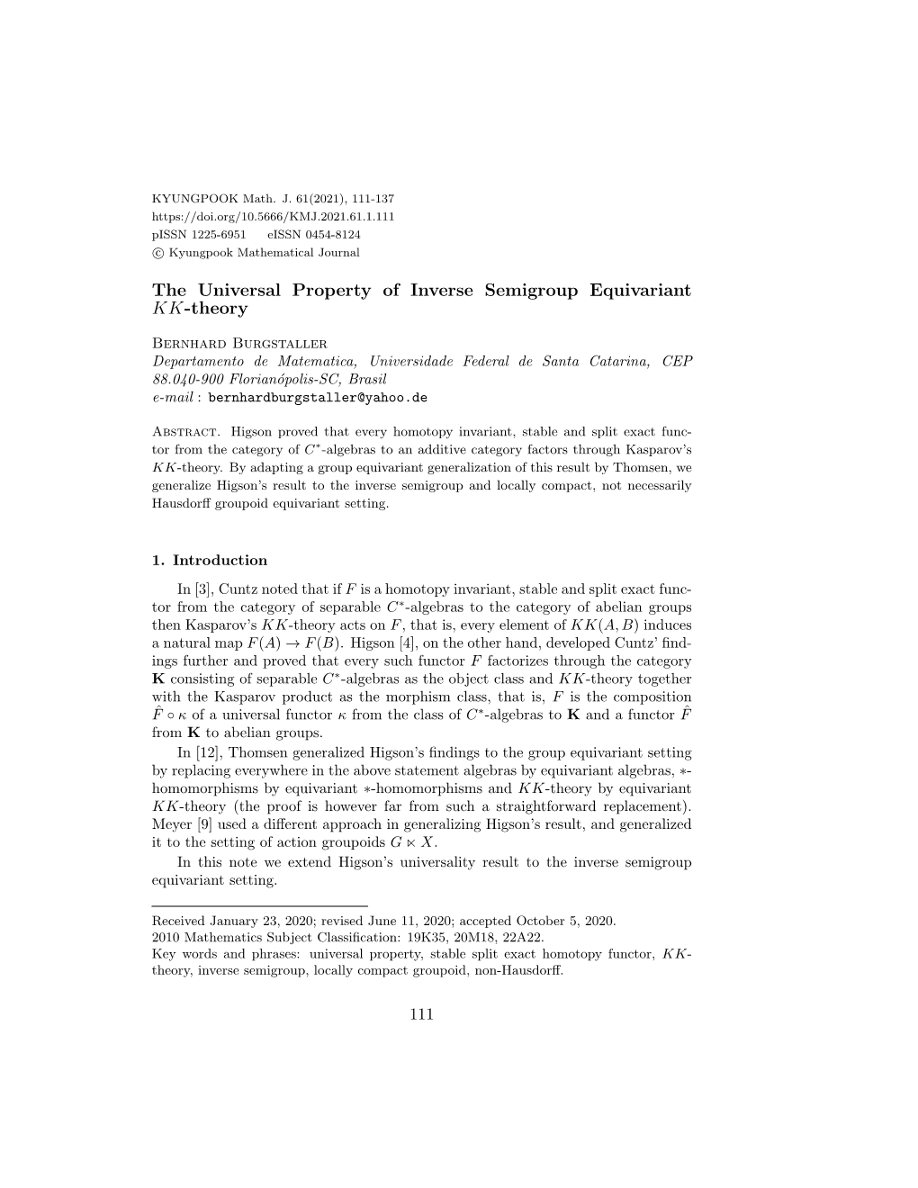 The Universal Property of Inverse Semigroup Equivariant KK-Theory