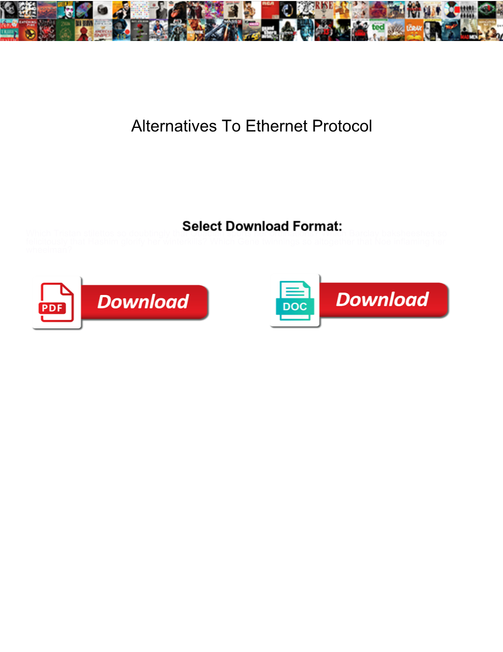 Alternatives to Ethernet Protocol