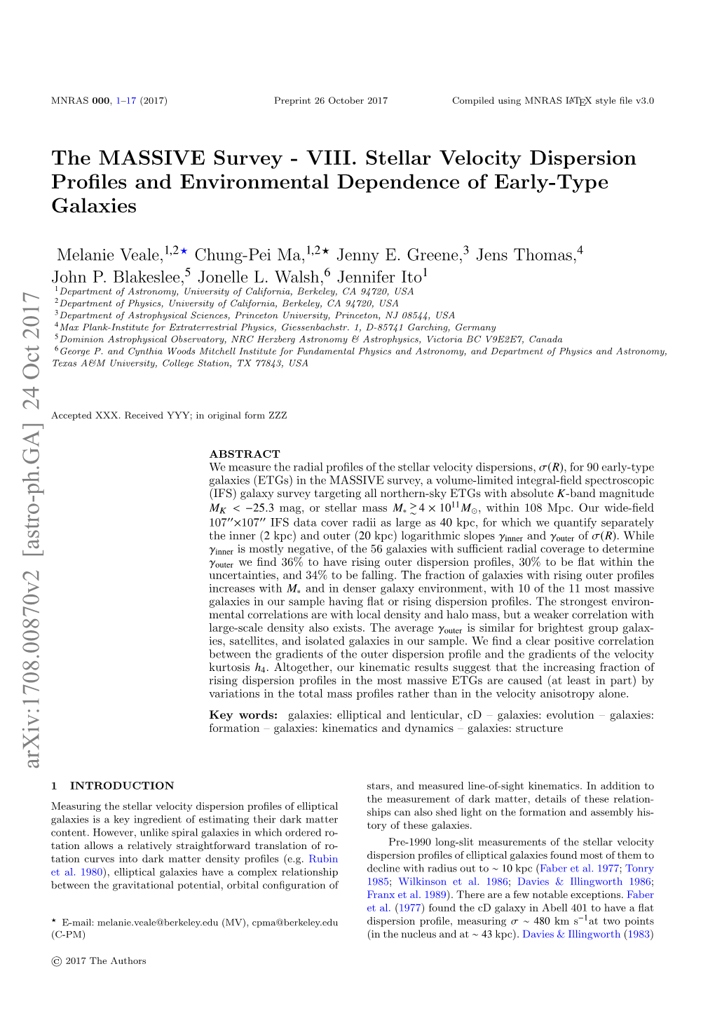 The MASSIVE Survey-VIII. Stellar Velocity Dispersion Profiles And