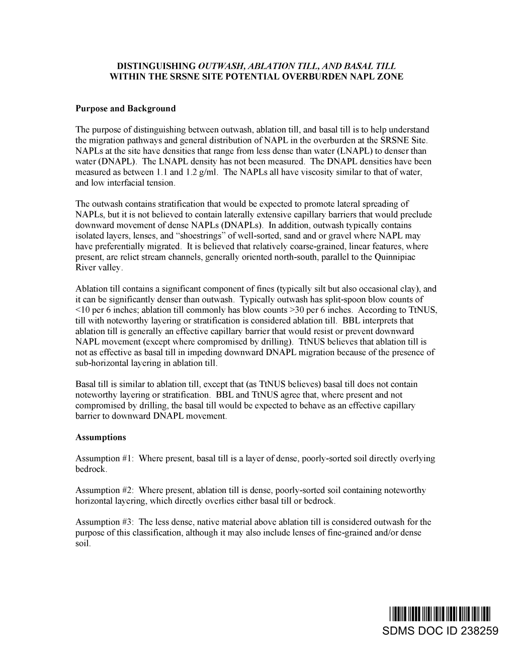 Distinguishing Outewash, Ablation Till and Basal Till