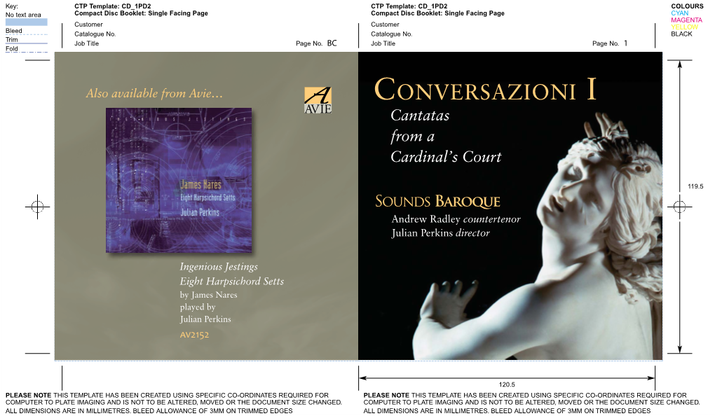 Conversazioni I Cantatas from a Cardinal’S Court