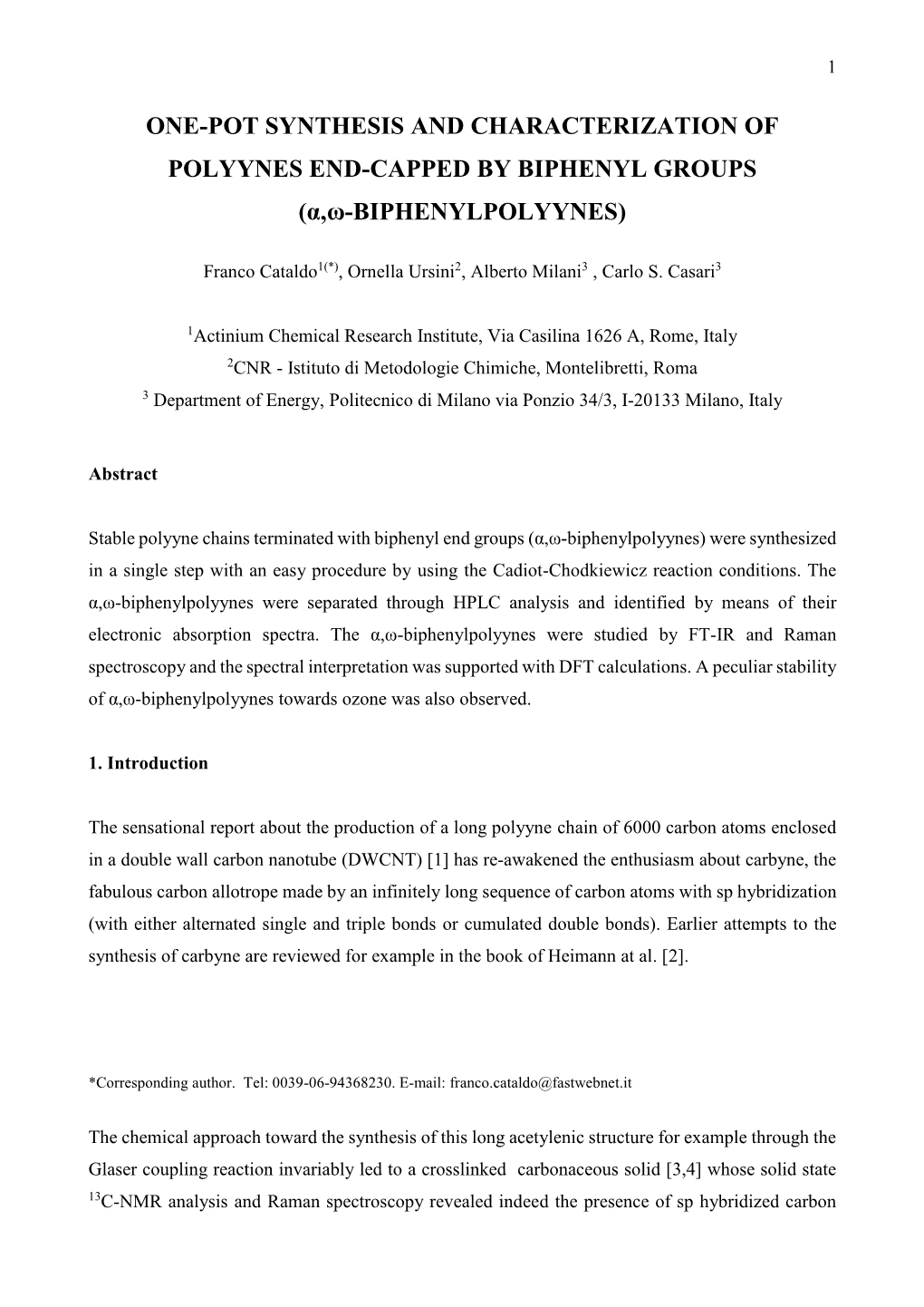 Α,Ω-Biphenylpolyynes)