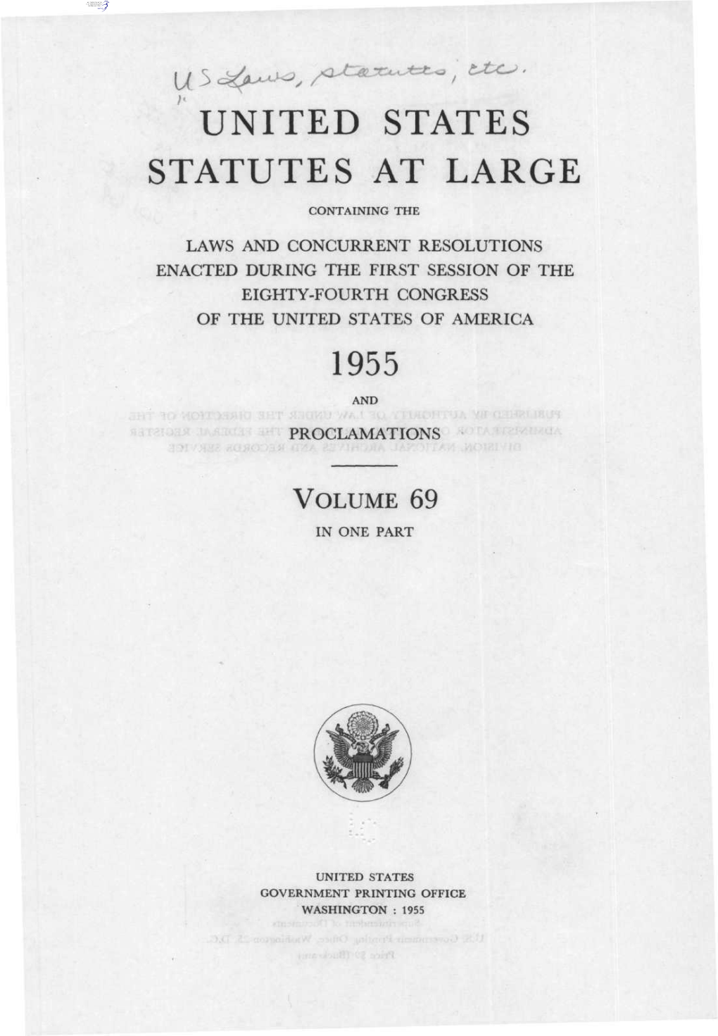 ' United States Statutes at Large 1955