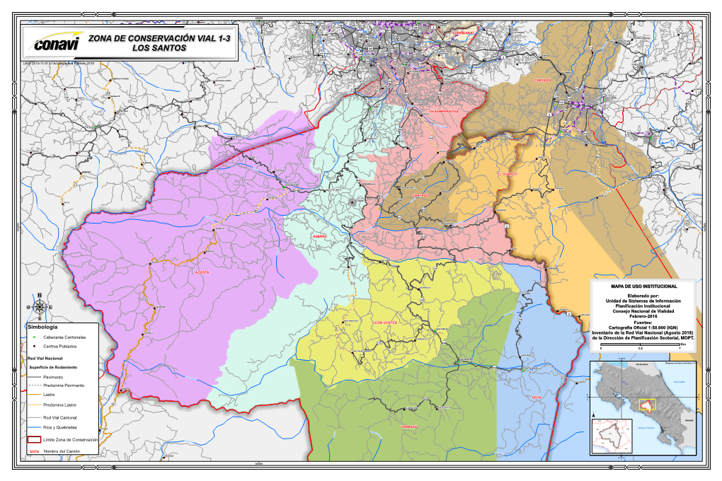 ZONA DE CONSERVACIÓN VIAL 1-3 LOS SANTOS Conavi MAPA DE