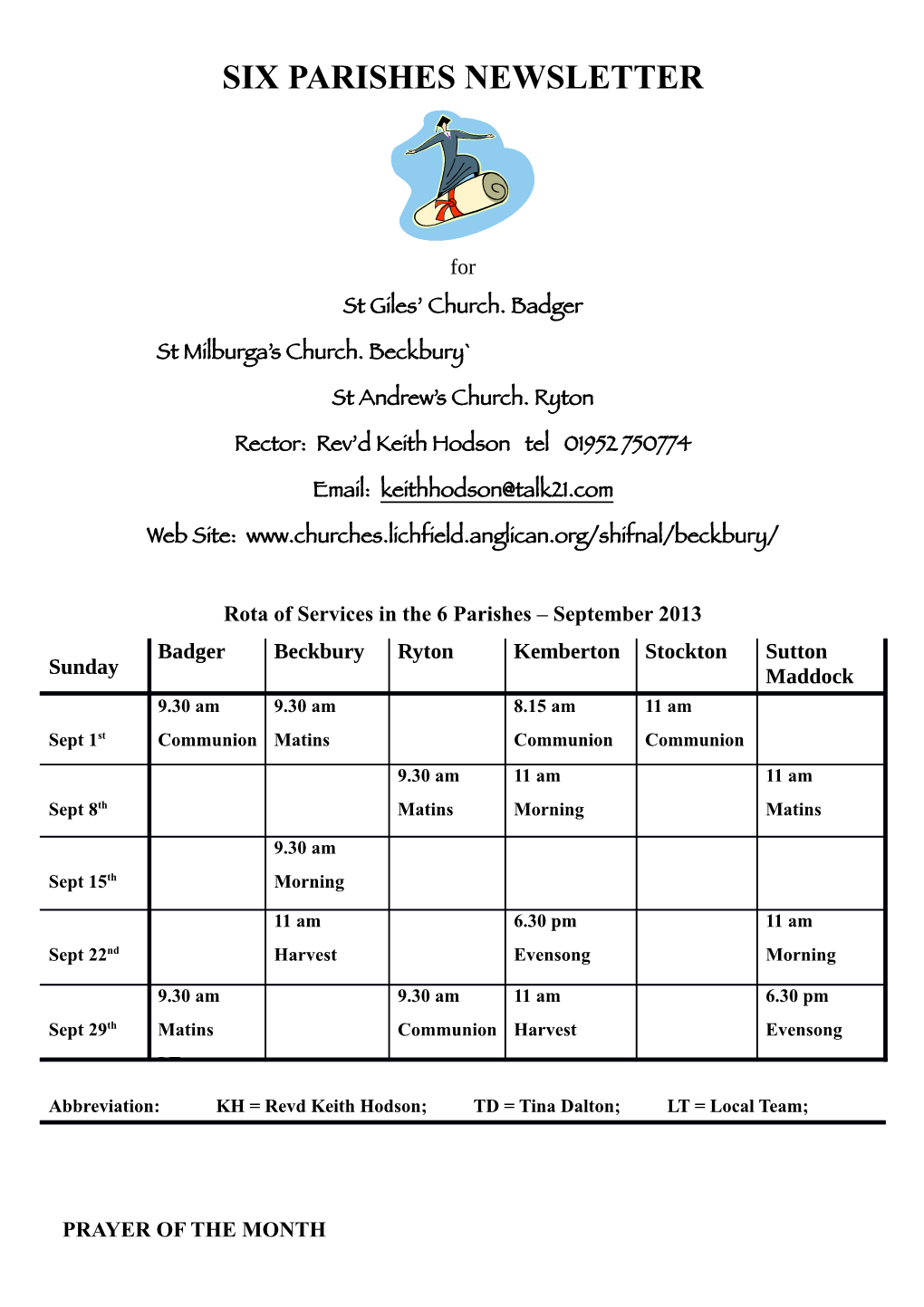 Six Parishes Newsletter