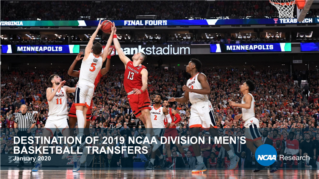 Destination of 2019 NCAA Division I Men's Basketball Transfers