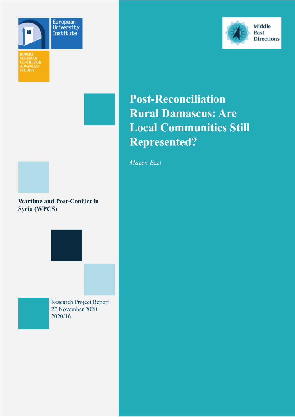 Post-Reconciliation Rural Damascus: Are Local Communities Still Represented?