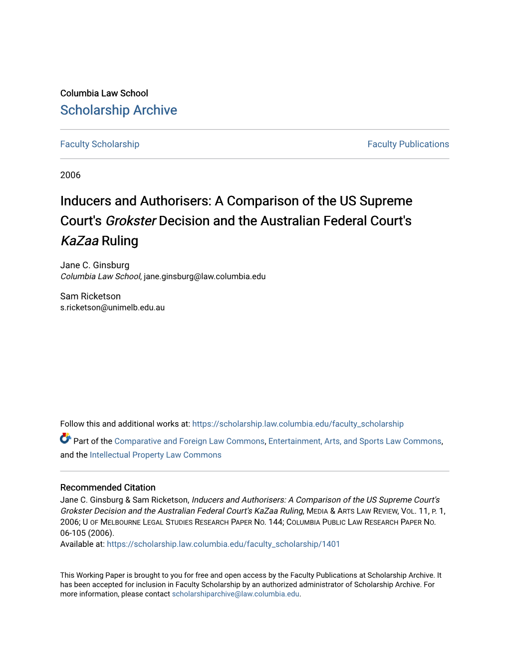 A Comparison of the US Supreme Court's <I