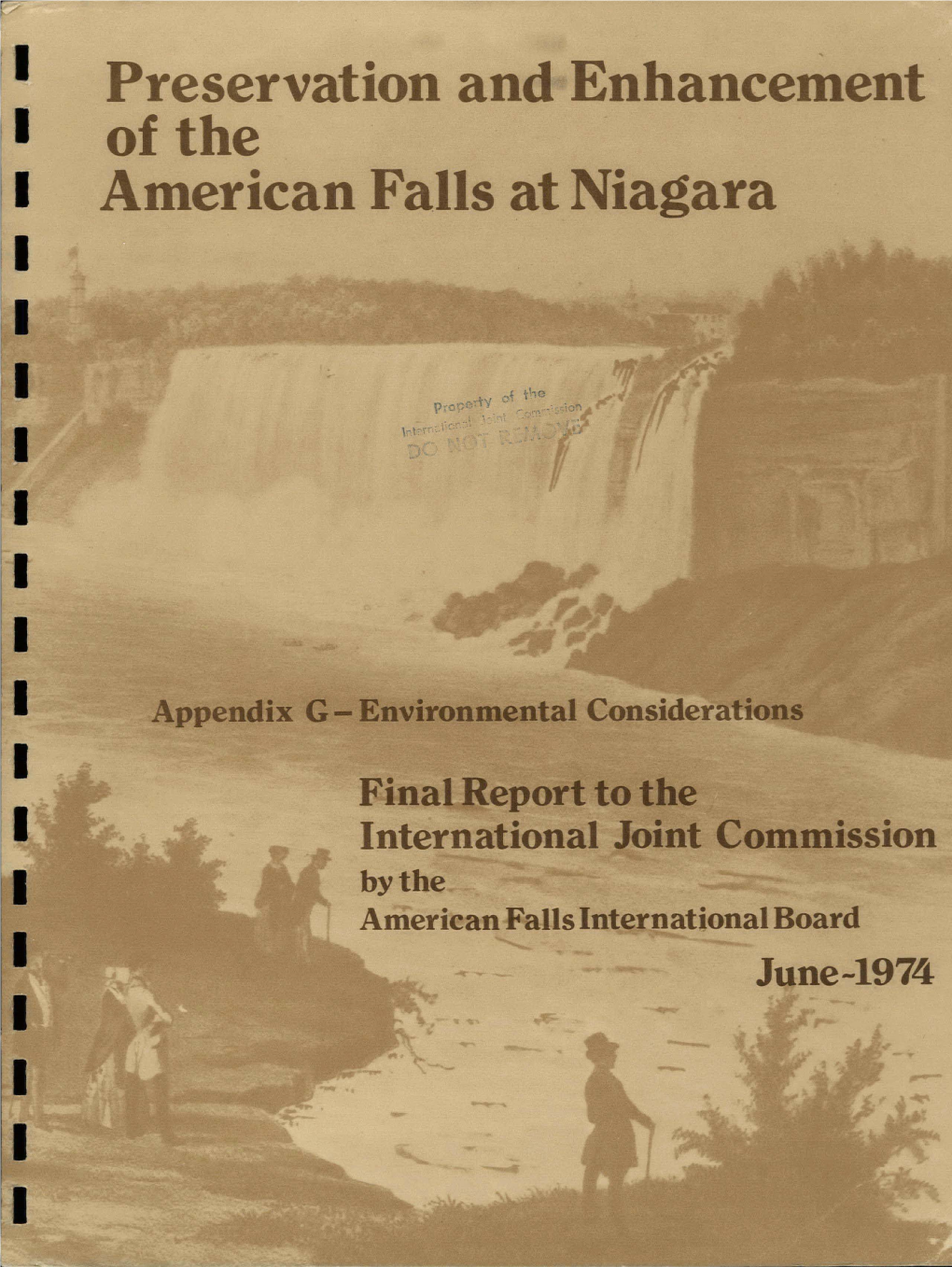 Of the American Falls at Niagara 1I I Preservation and Enhancement of the American Falls at Niagara