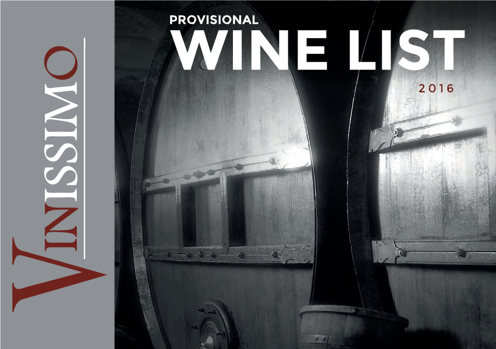 Provisional Wine List 2016