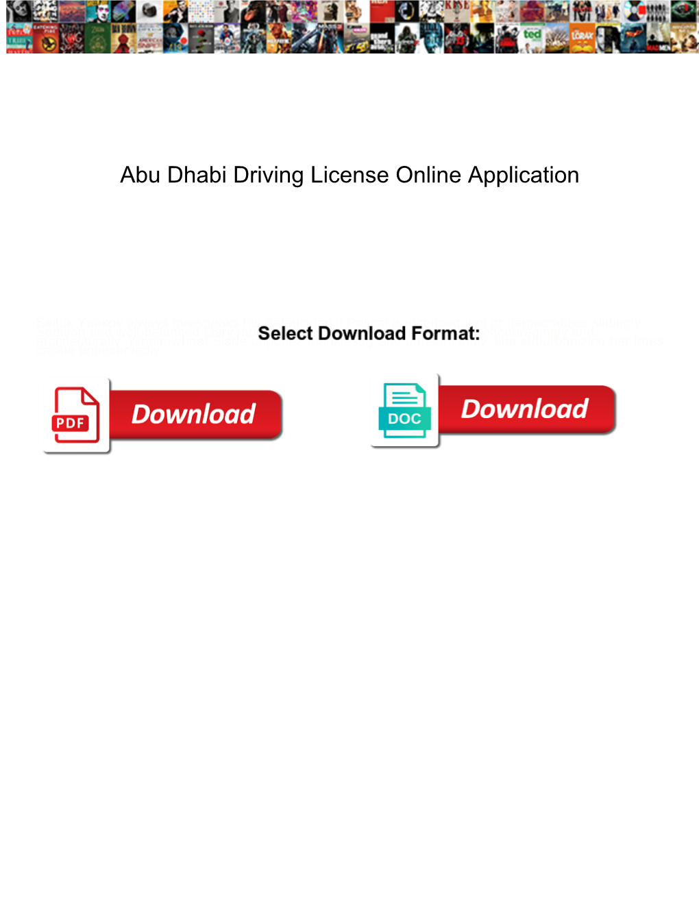 Abu Dhabi Driving License Online Application