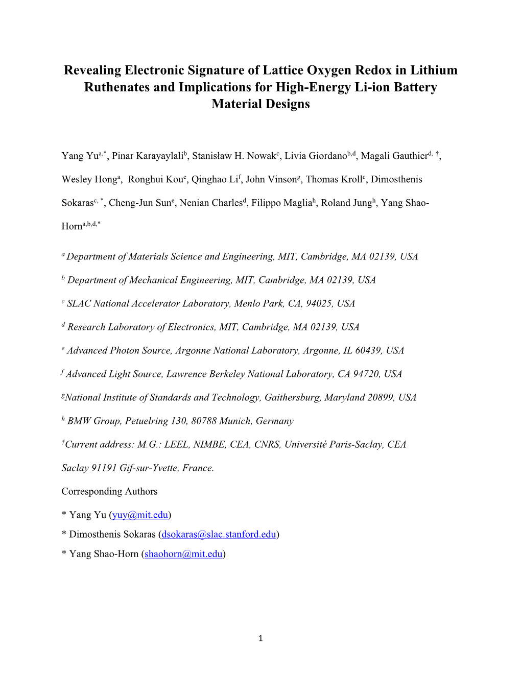 Revealing Electronic Signature of Lattice Oxygen Redox in Lithium Ruthenates and Implications for High-Energy Li-Ion Battery Material Designs