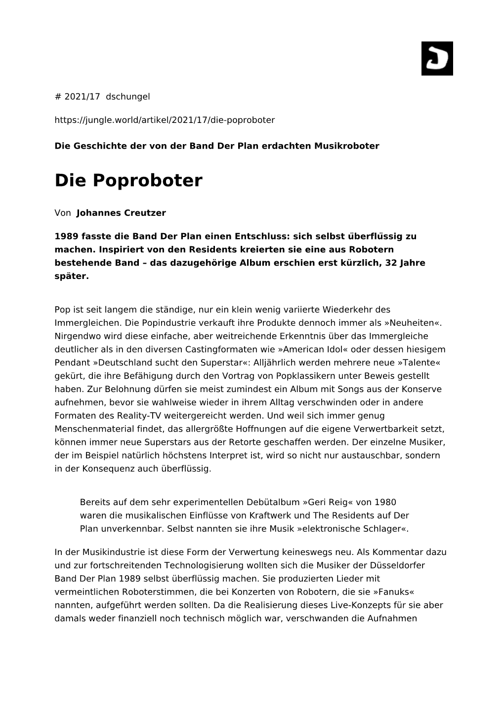 Die Poproboter