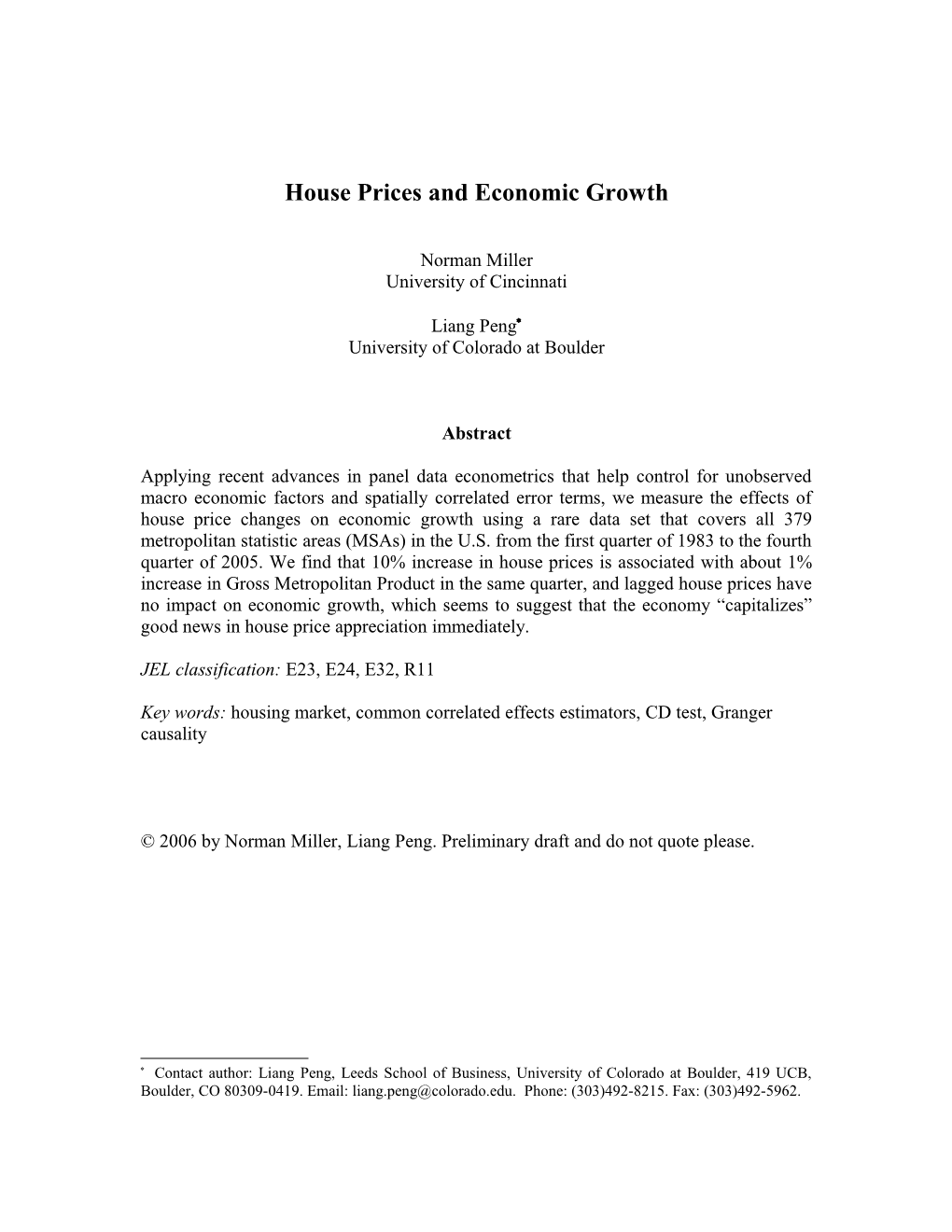 Is the Economic Impact of the Housing Market