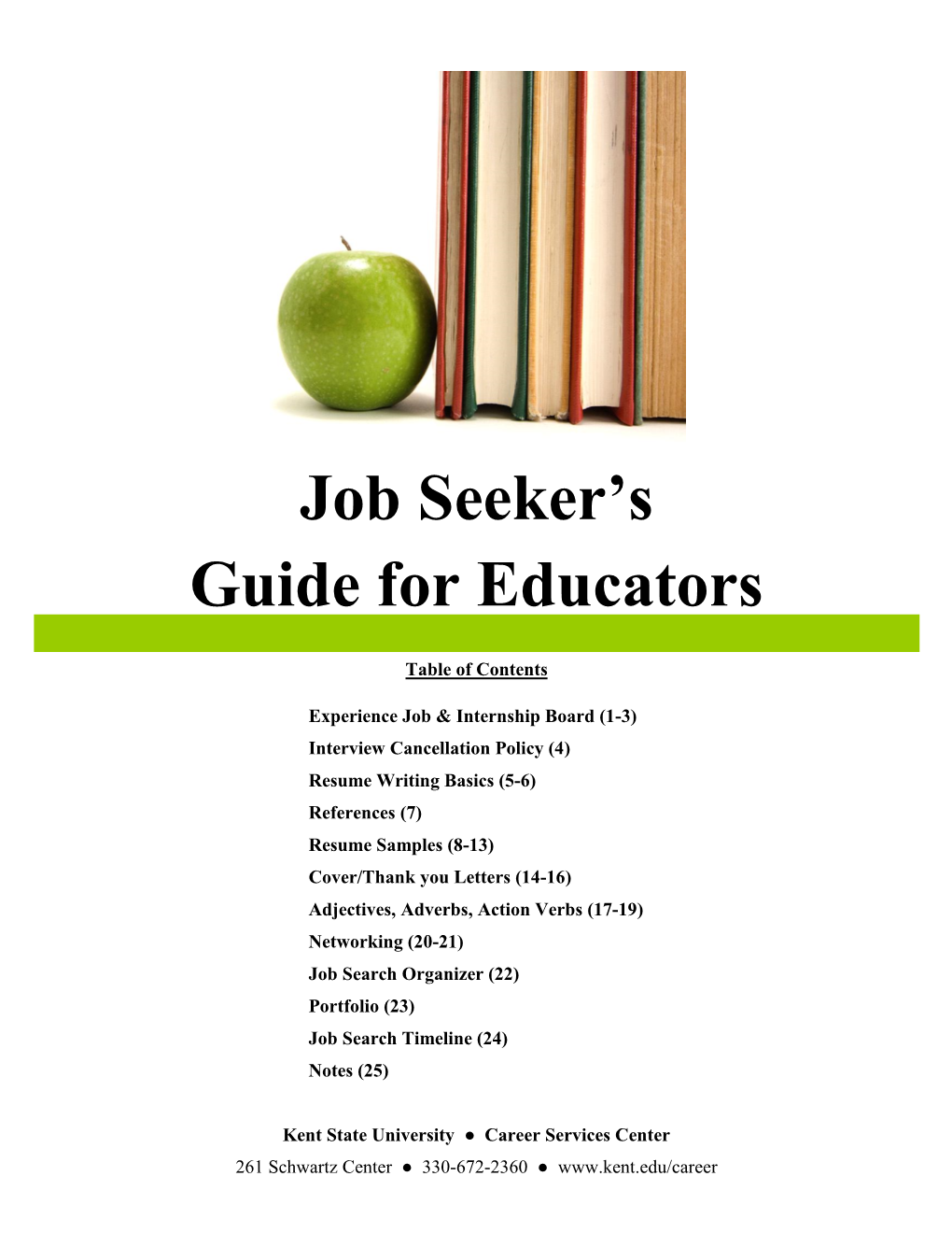 Job Seeker's Guide for Educators