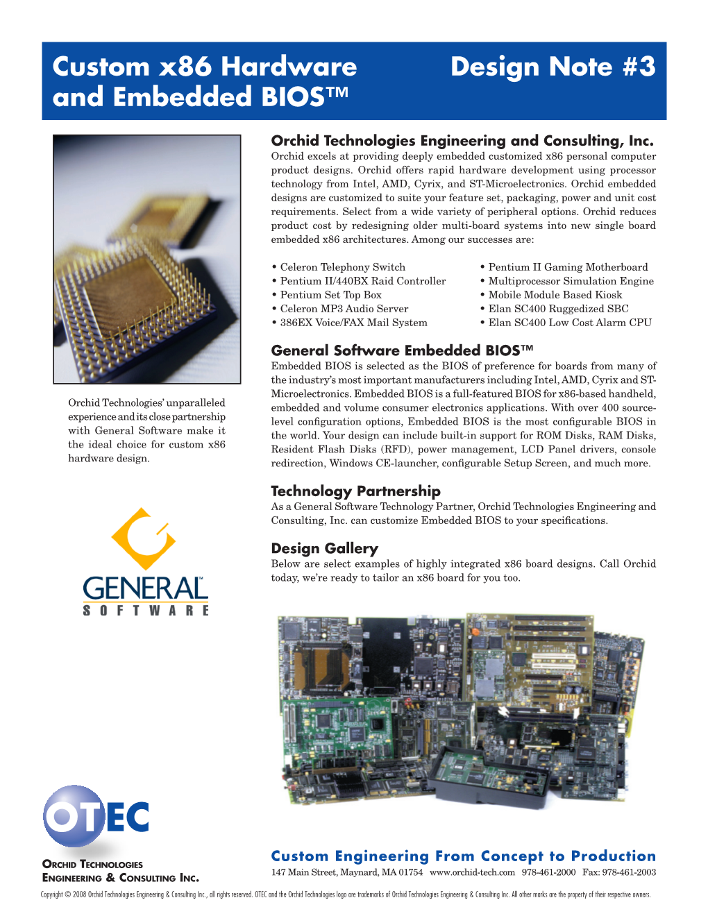 Custom X86 Hardware and Embedded BIOS™ Design Note #3