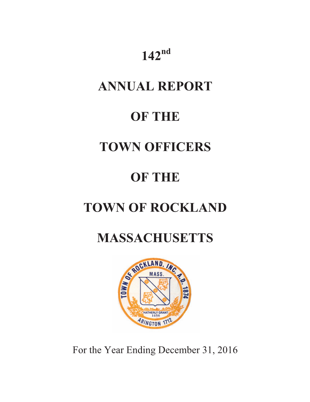 142 Annual Report of the Town Officers of the Town