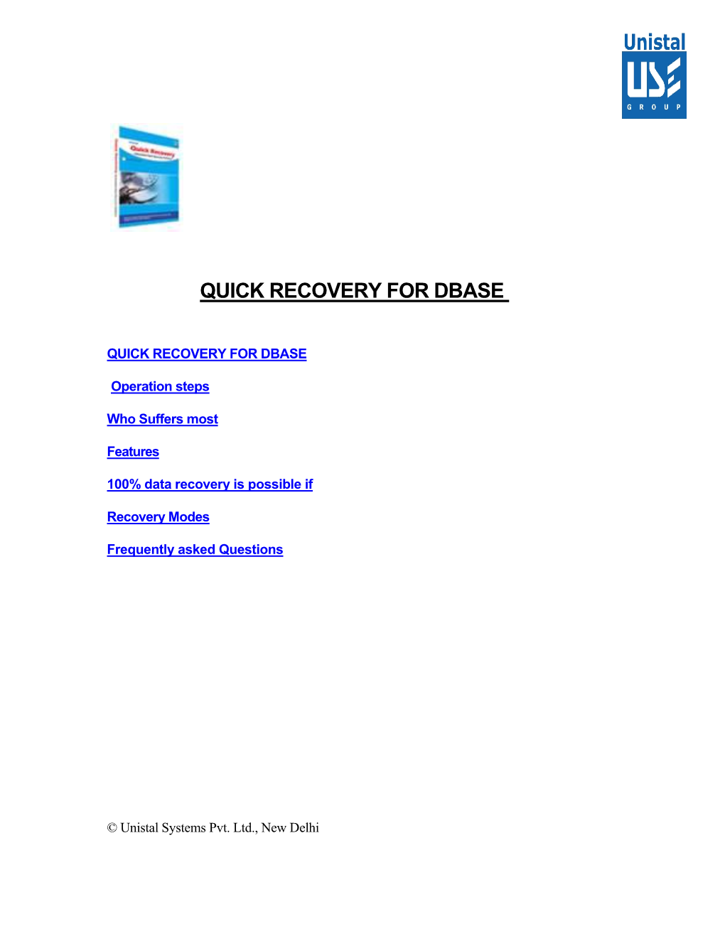 Quick Recovery for Dbase