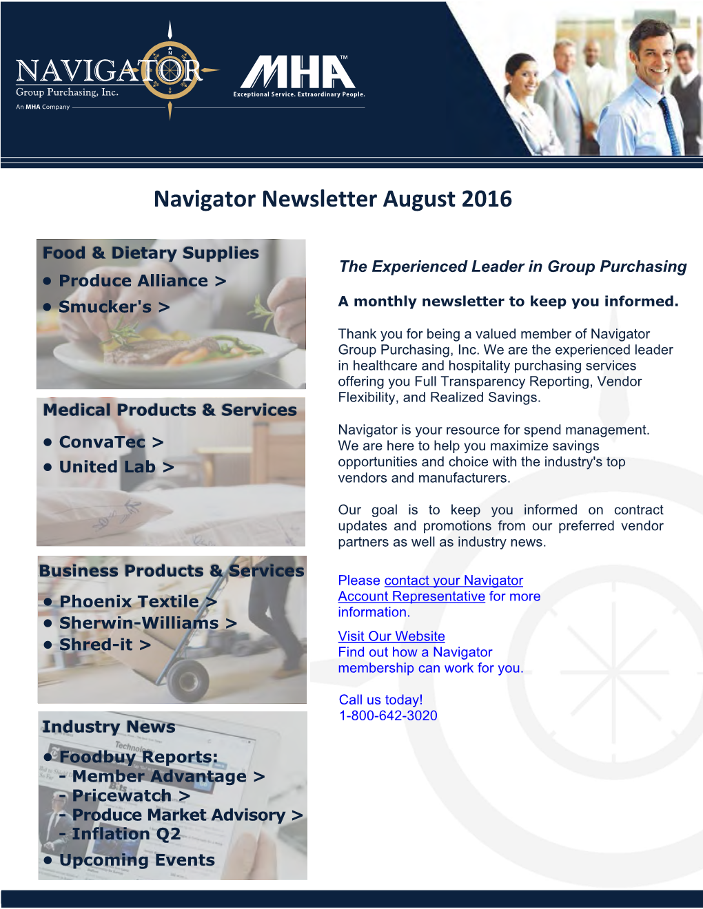Navigator Newsletter August 2016