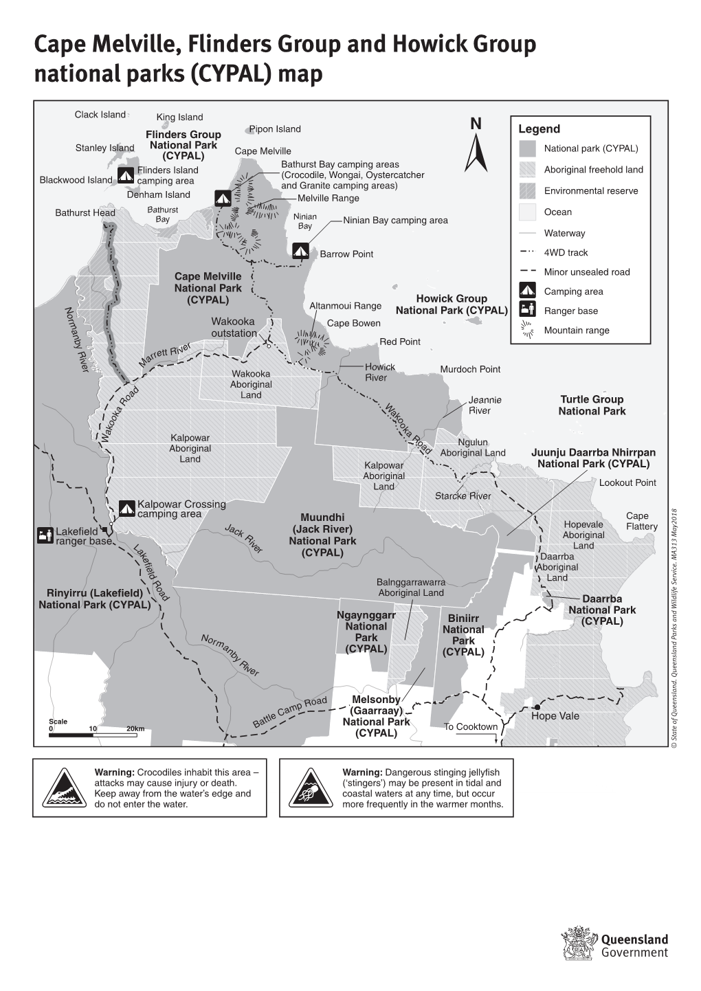 Cape Melville, Flinders Group and Howick Group National Parks (CYPAL) Map