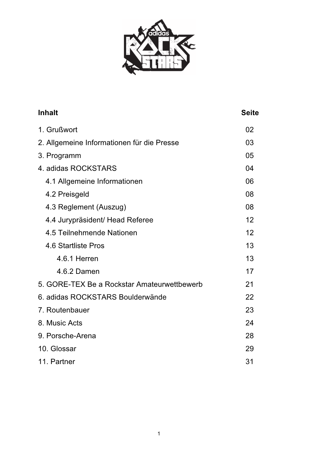 Seite 1. Grußwort 02 2. Allgemeine Informationen Für Die Presse 03 3