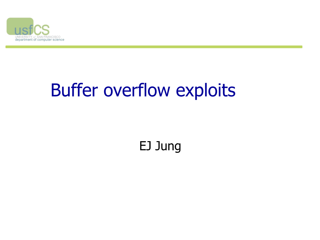 Buffer Overflow Exploits