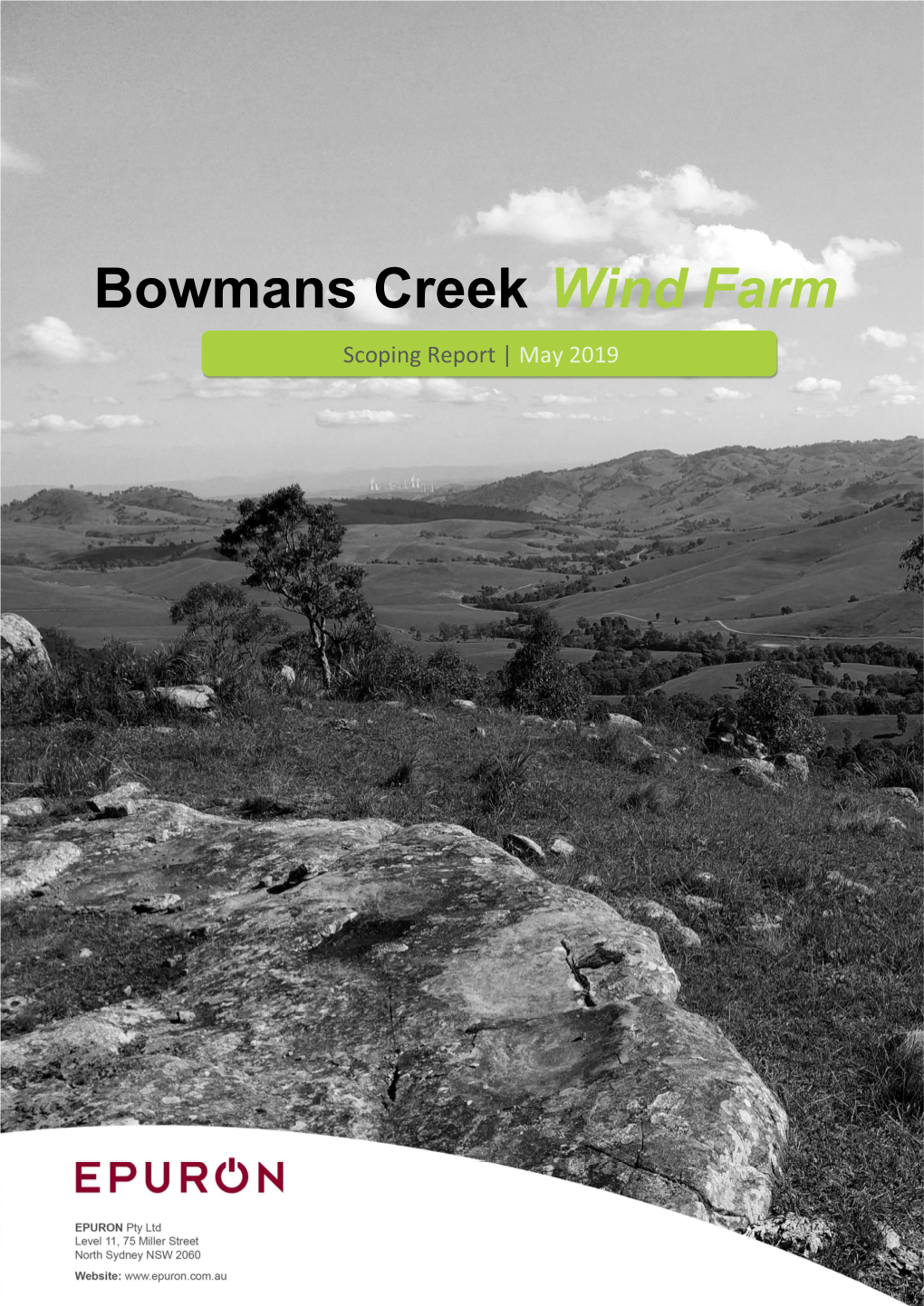 Bowmans Creek Wind Farm Scoping Report | May 2019 I Bowmans Creek Wind Farm