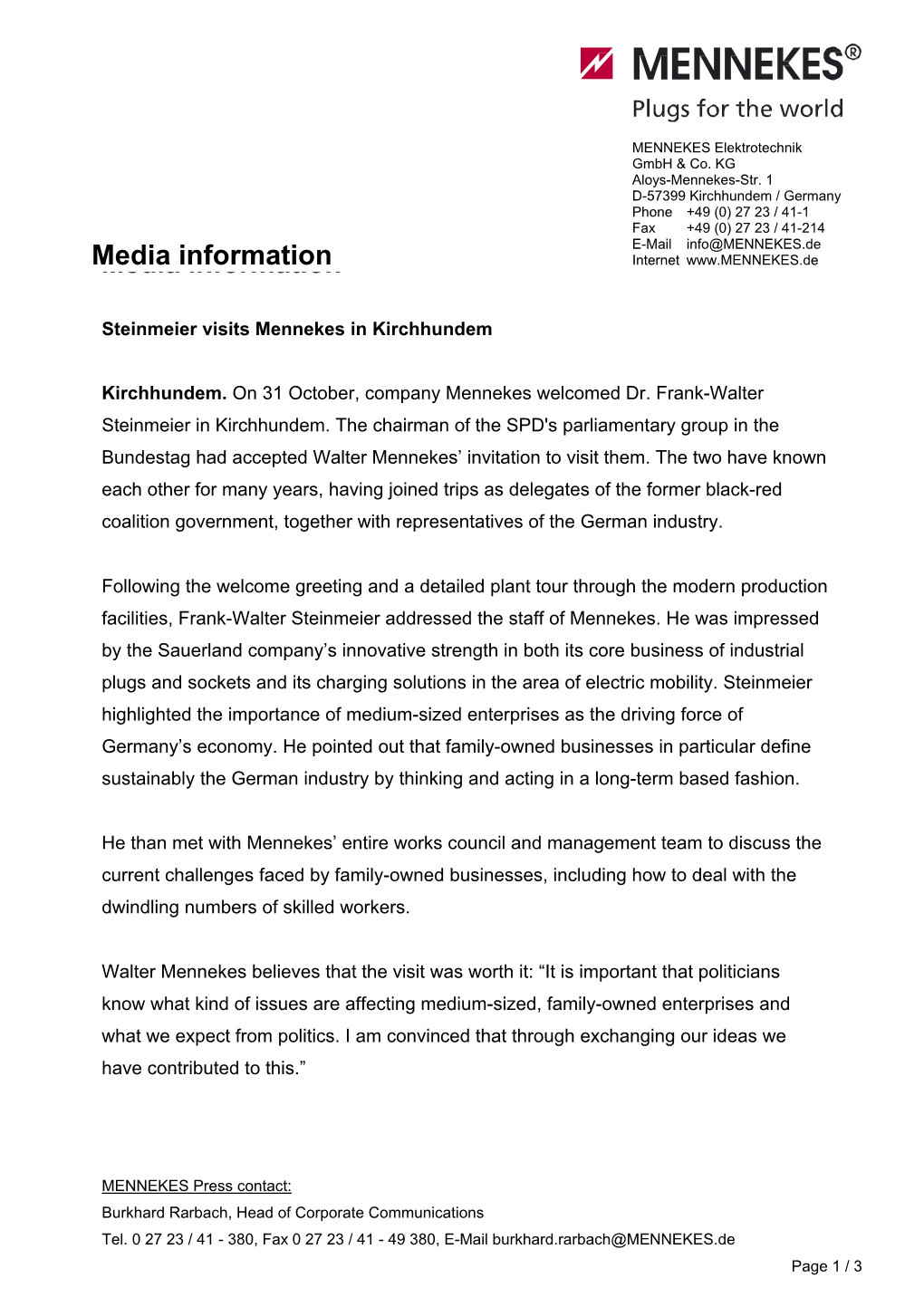 Media Information Media Information