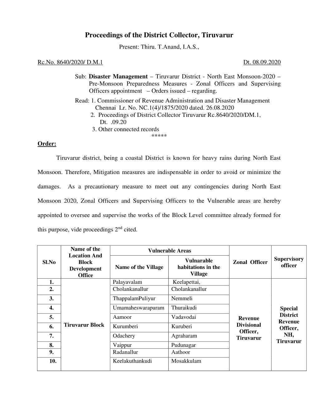 10.Proceeding of the District Collector Vulnerable List1