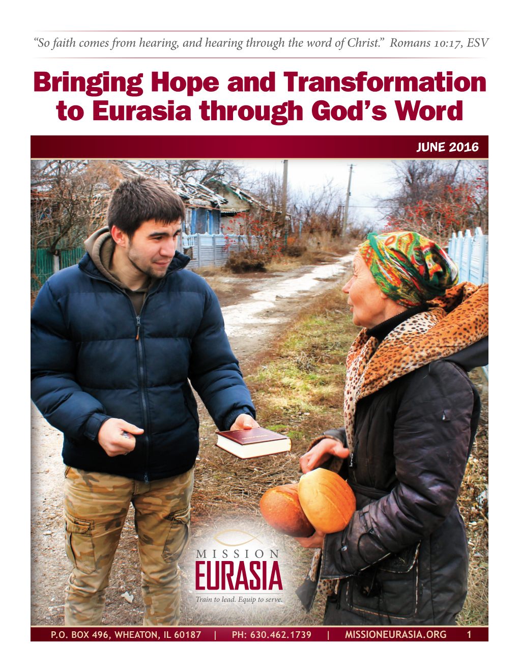Bringing Hope and Transformation to Eurasia Through God's Word