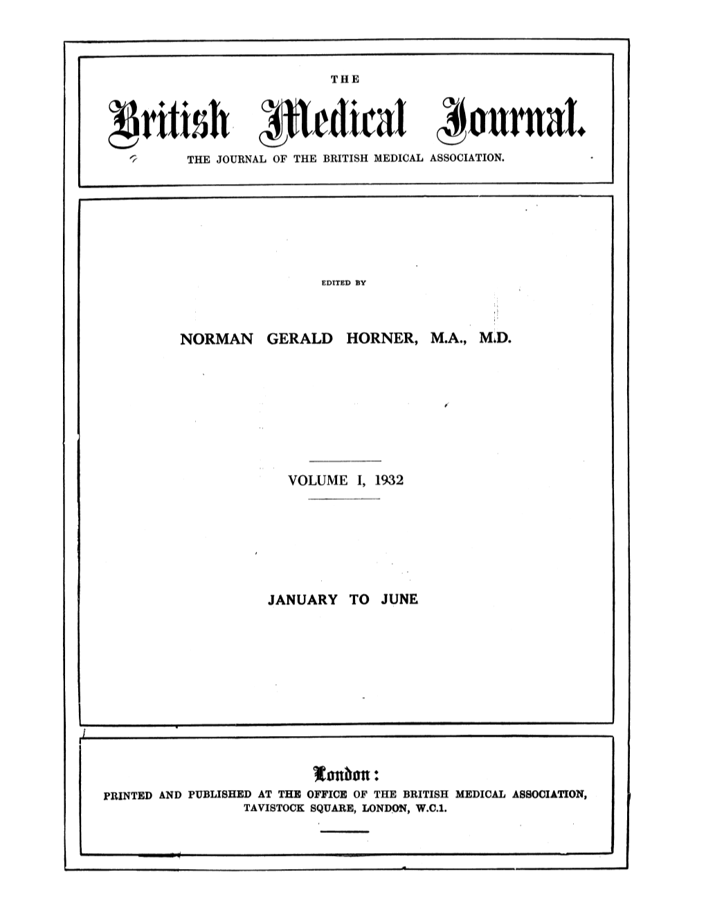 Etditaxmurnats. ~THE JOURNAL of the BRITISH MEDICAL ASSOCIATION