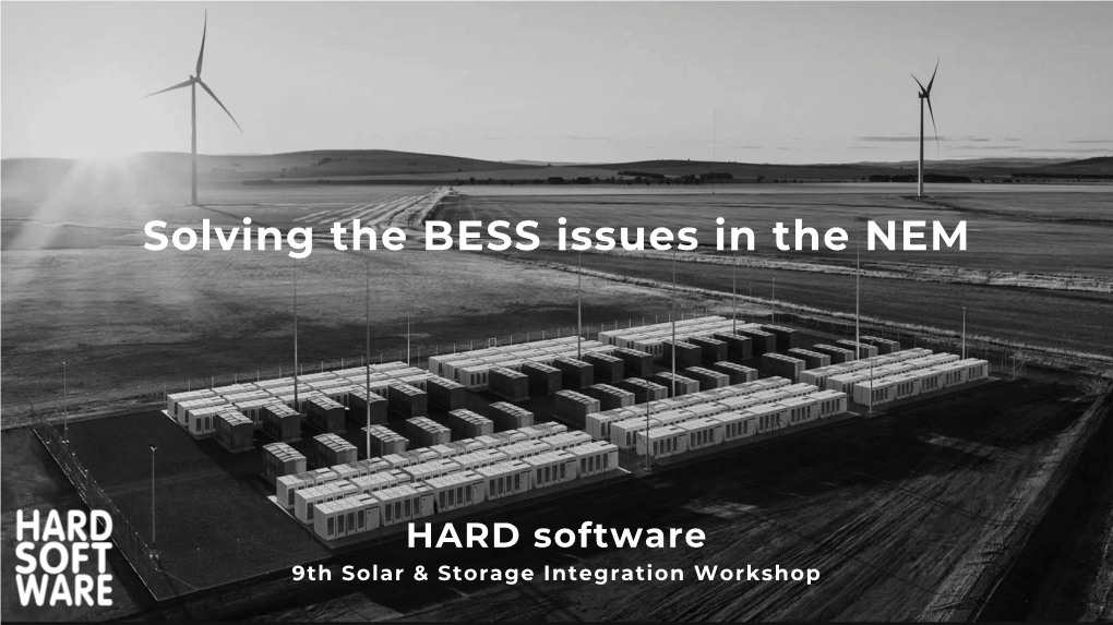 HARD Software 9Th Solar & Storage Integration Workshop 2
