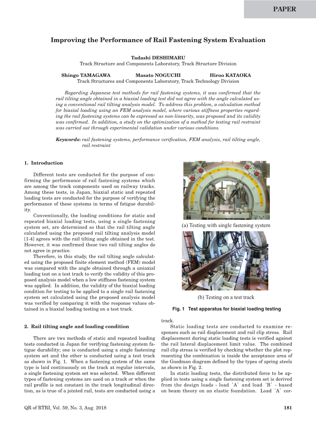 Improving the Performance of Rail Fastening System Evaluation