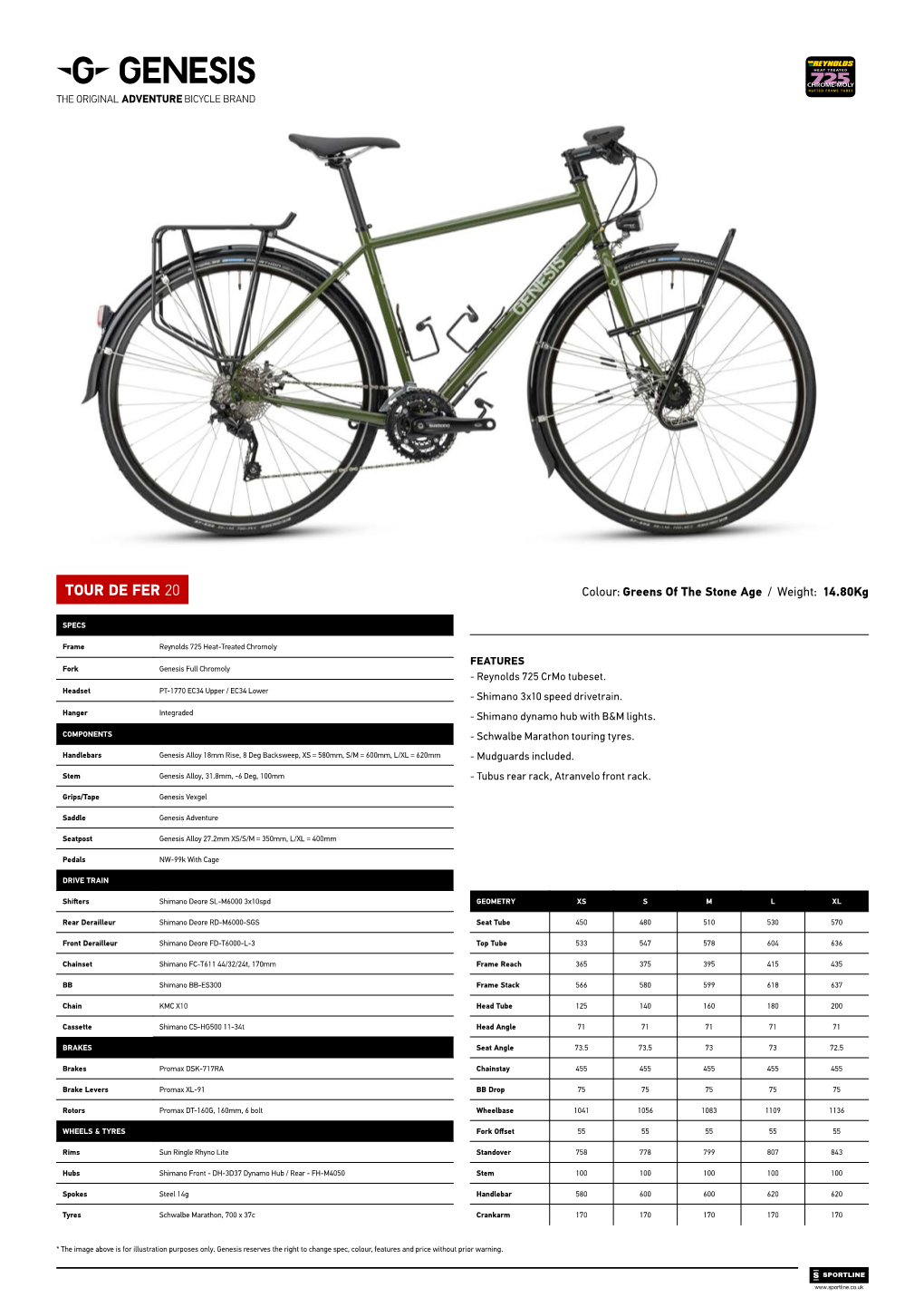 TOUR DE FER 20 Colour: Greens of the Stone Age / Weight: 14.80Kg