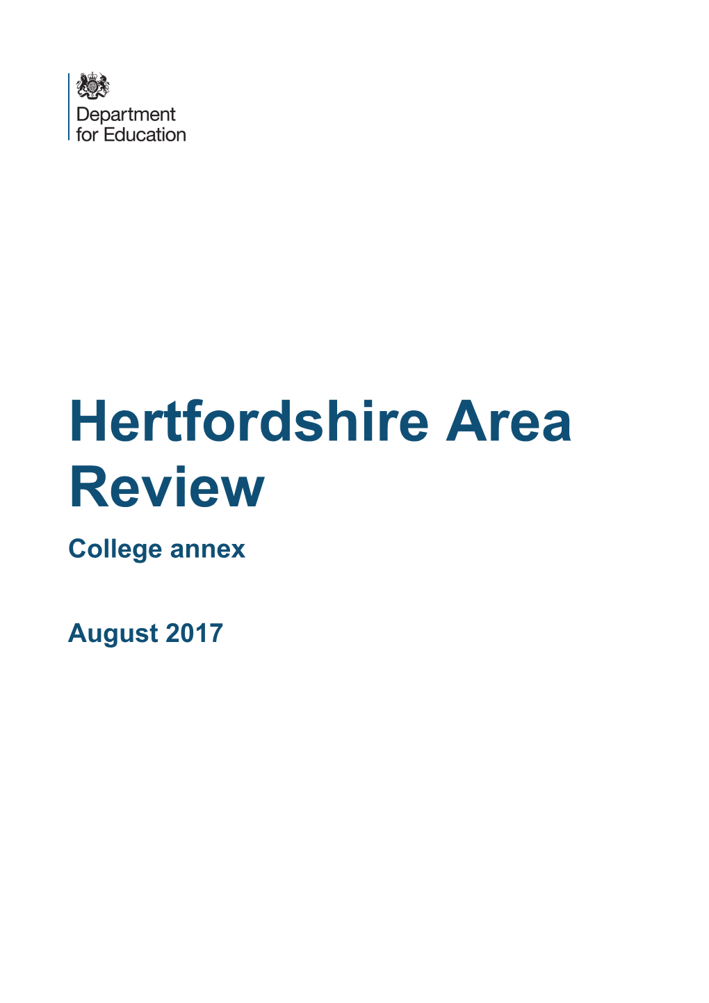 Hertfordshire Area Review: College Annex