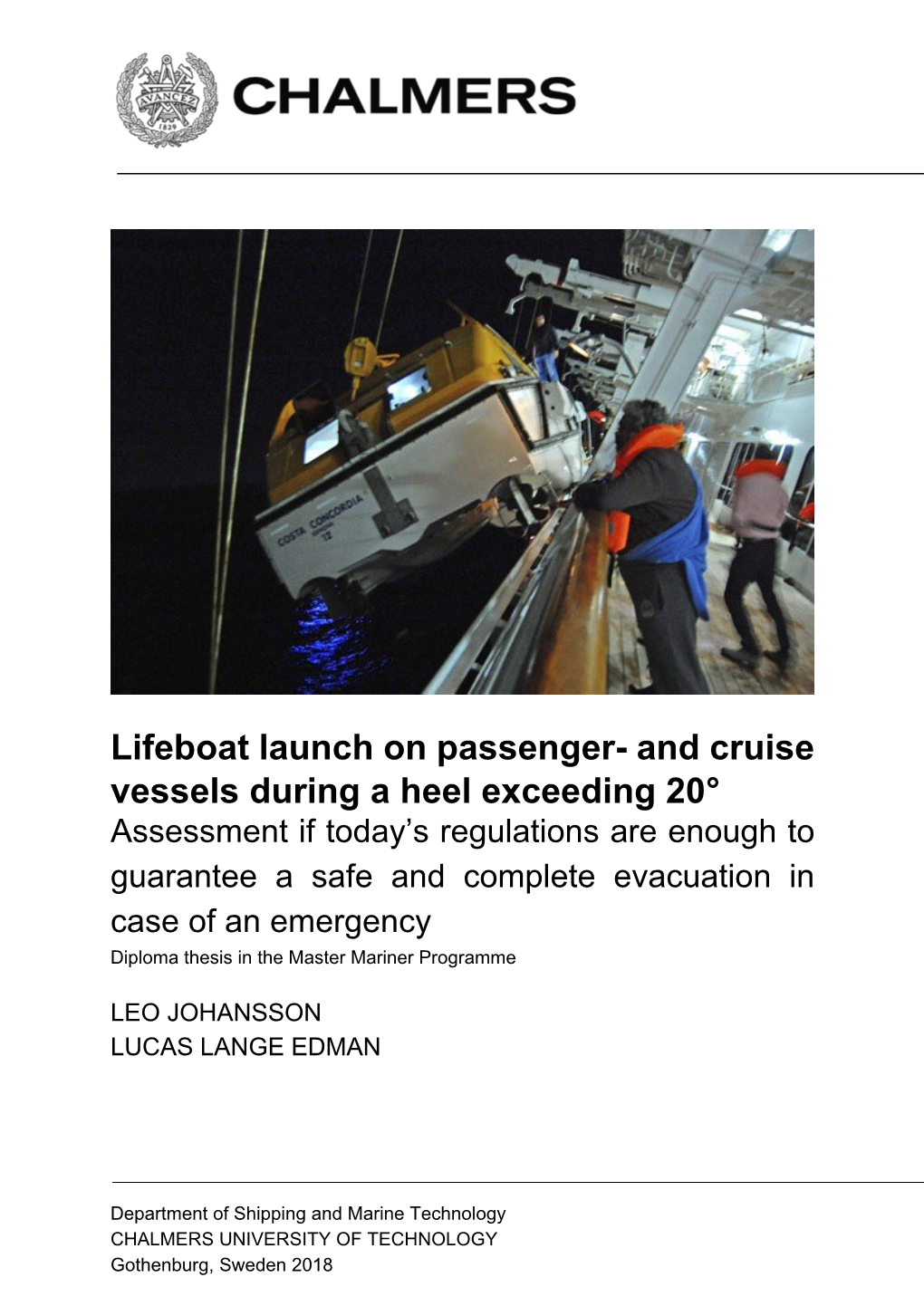 Lifeboat Launch on Passenger