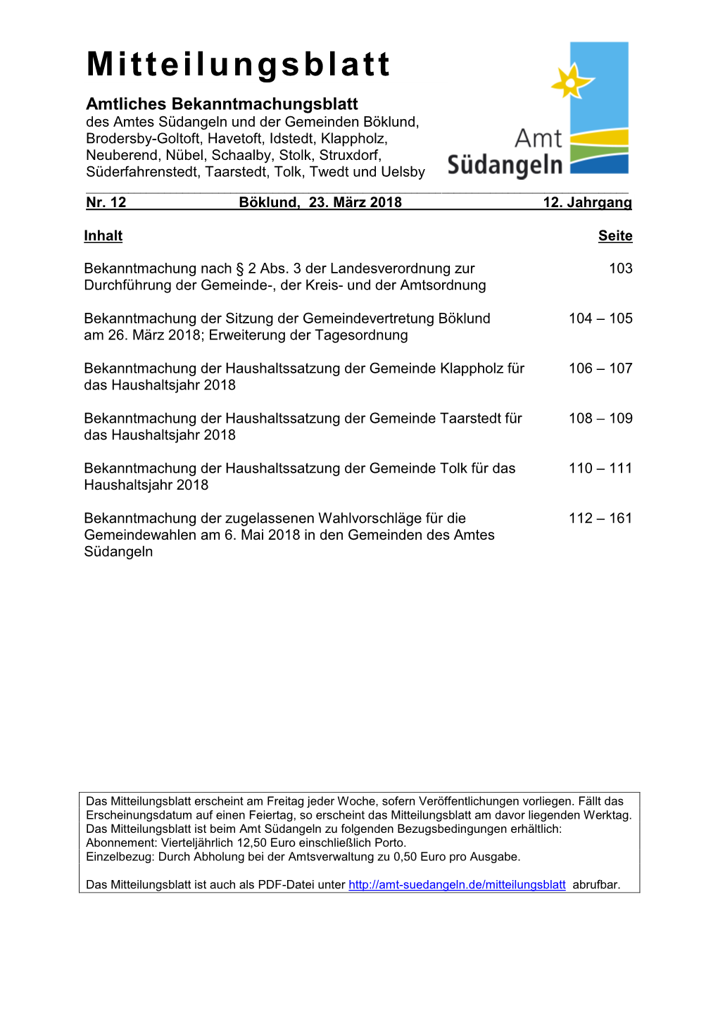 Mitteilungsblatt