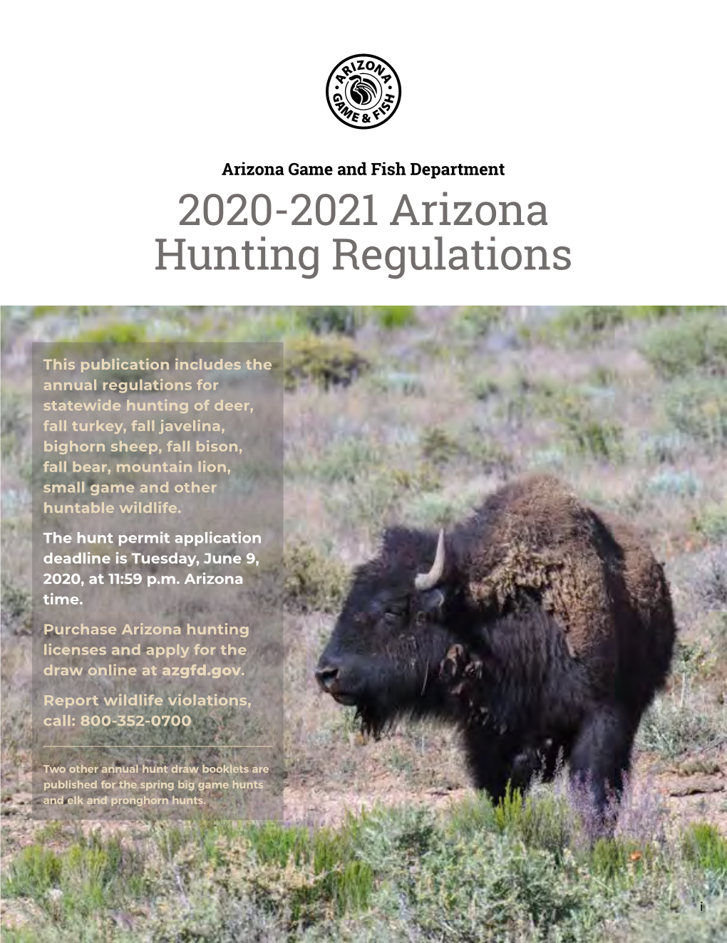 2020-2021 Arizona Hunting Regulations