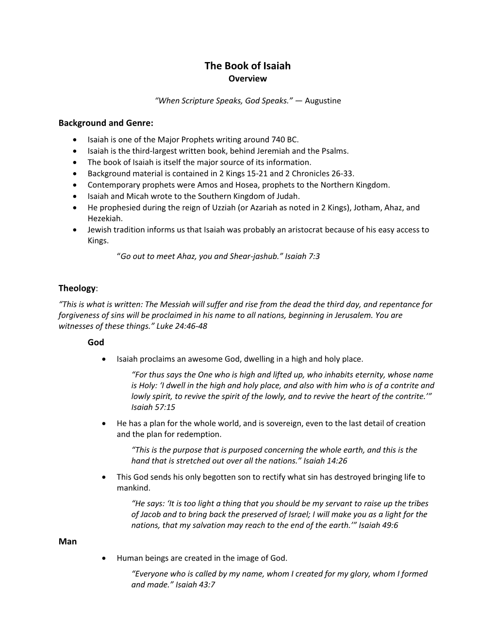 The Book of Isaiah Overview