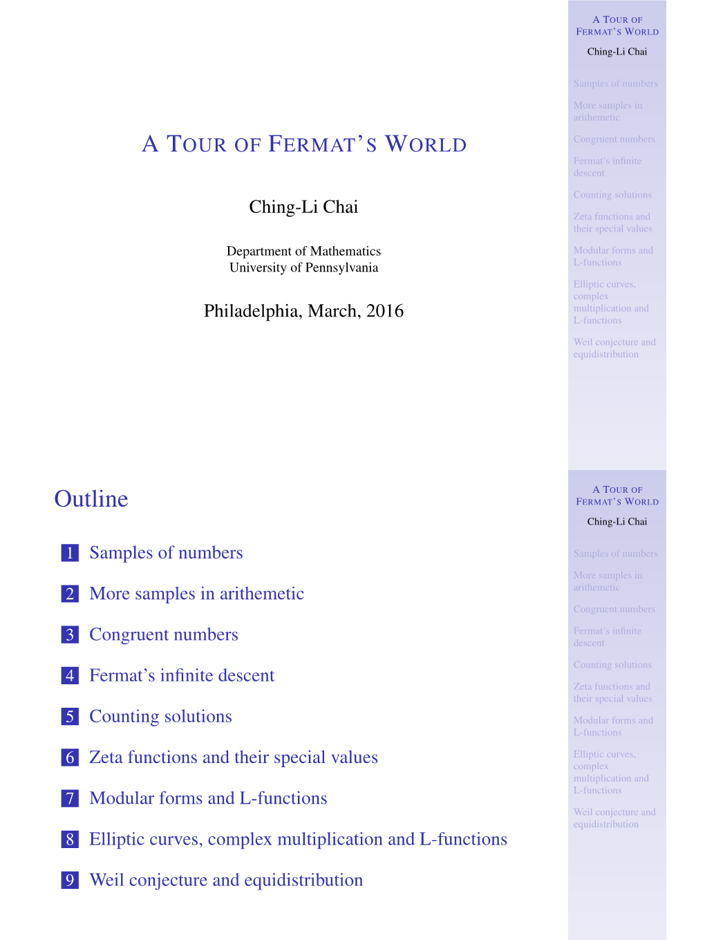 A Tour of Fermat's World