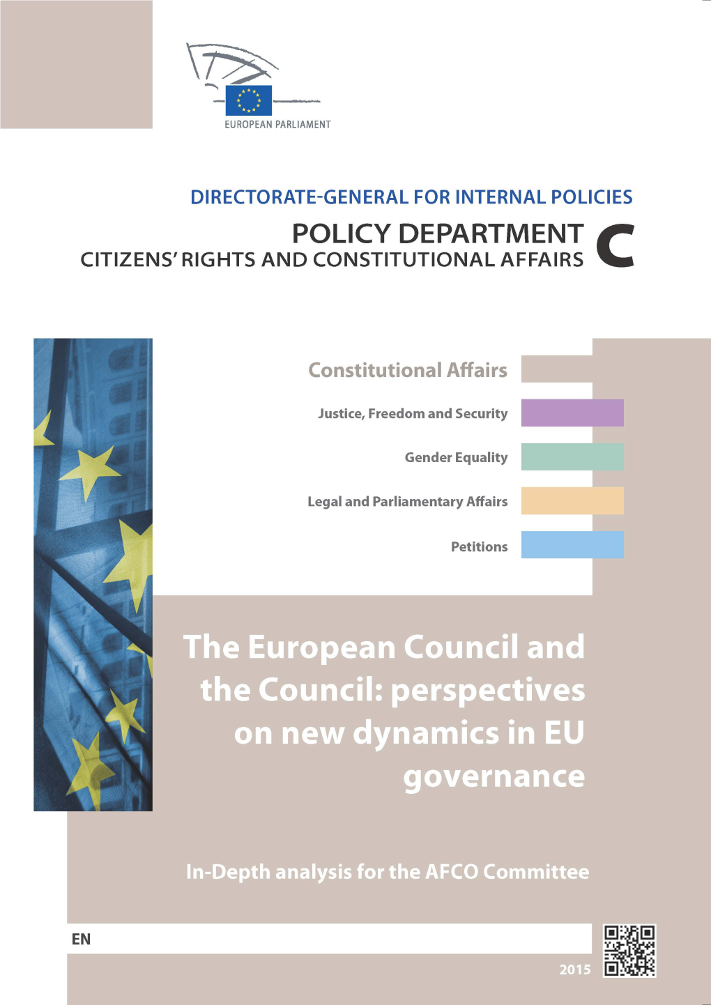 Perspectives on New Dynamics in EU Governance