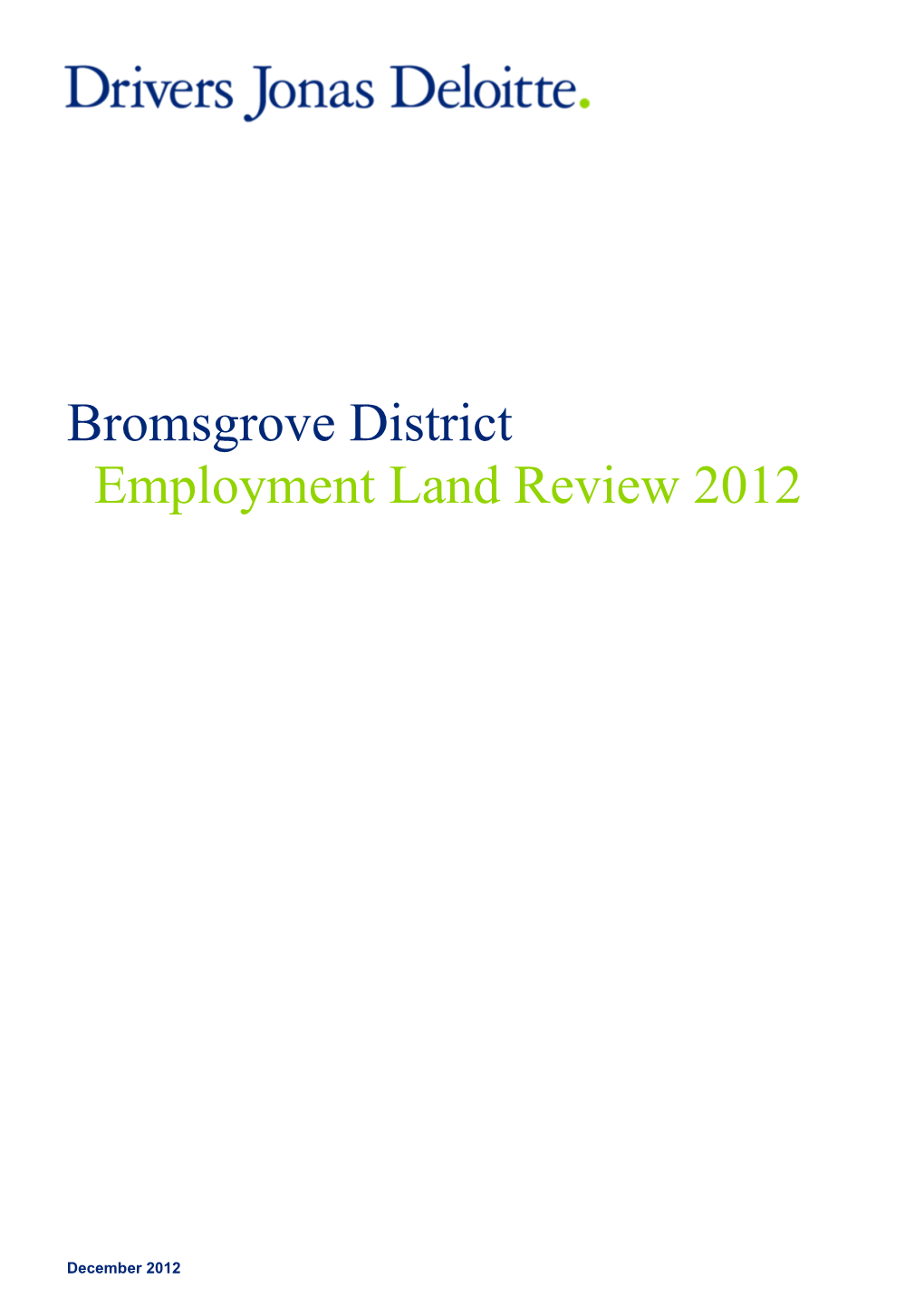 Employment Land Review 2012