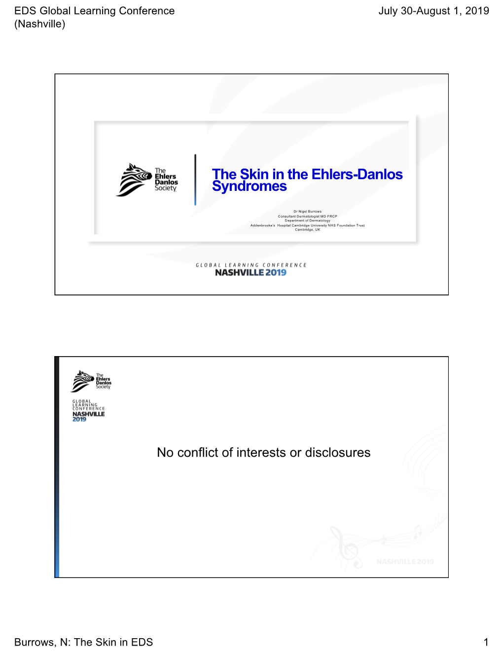 The Skin in the Ehlers-Danlos Syndromes