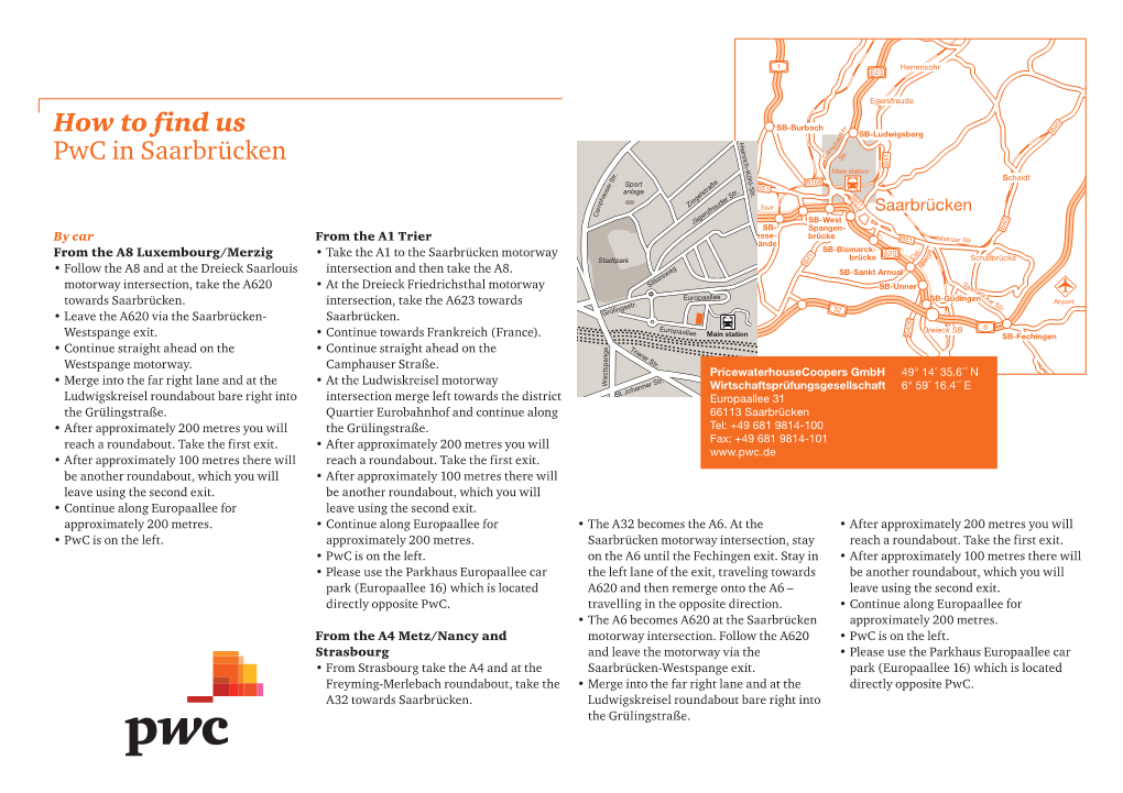 How to Find Us Pwc in Saarbrücken Page 2