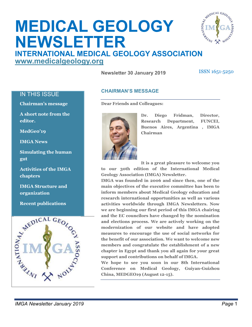 Medical Geology Newsletter International Medical Geology Association