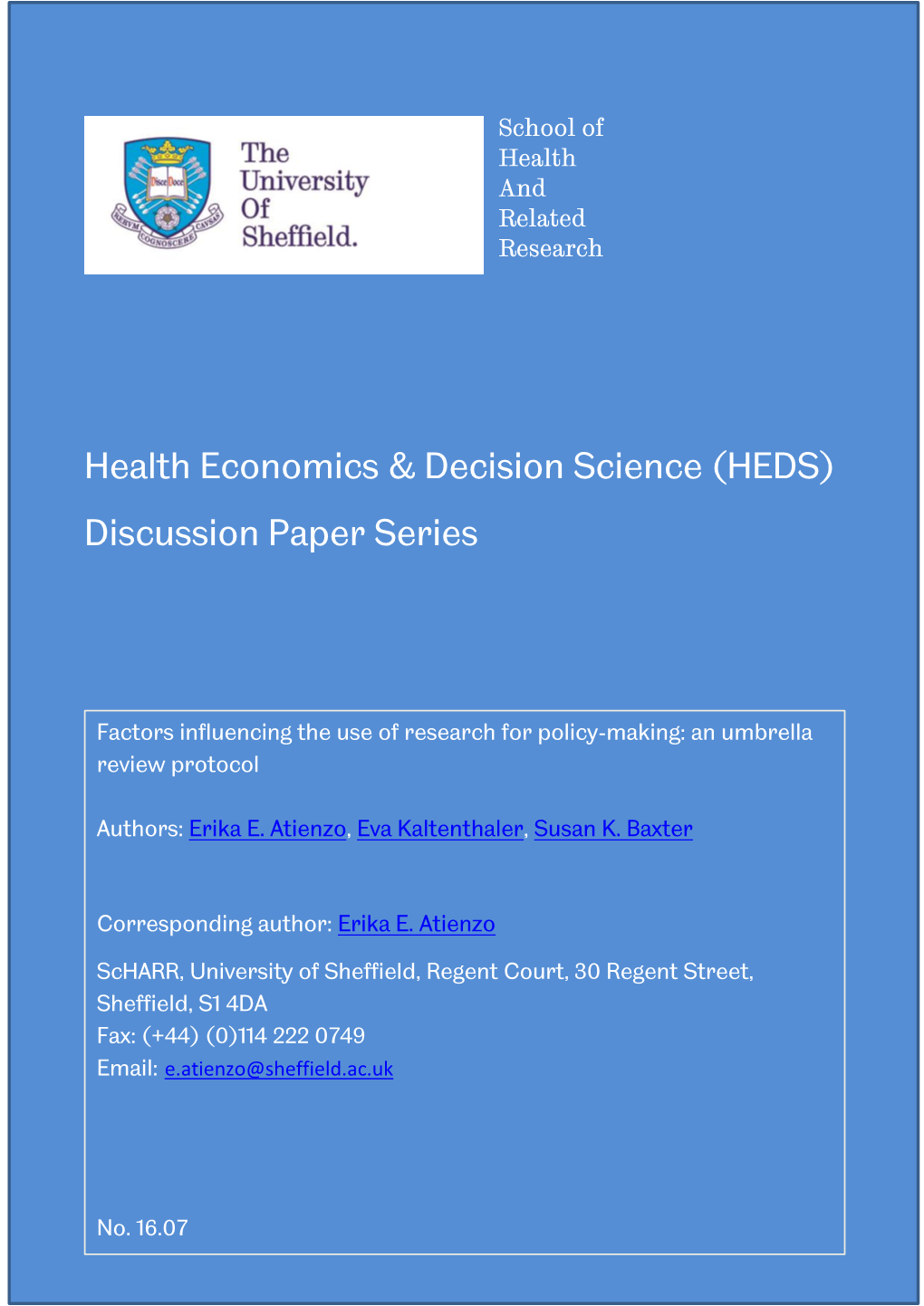 Health Economics & Decision Science