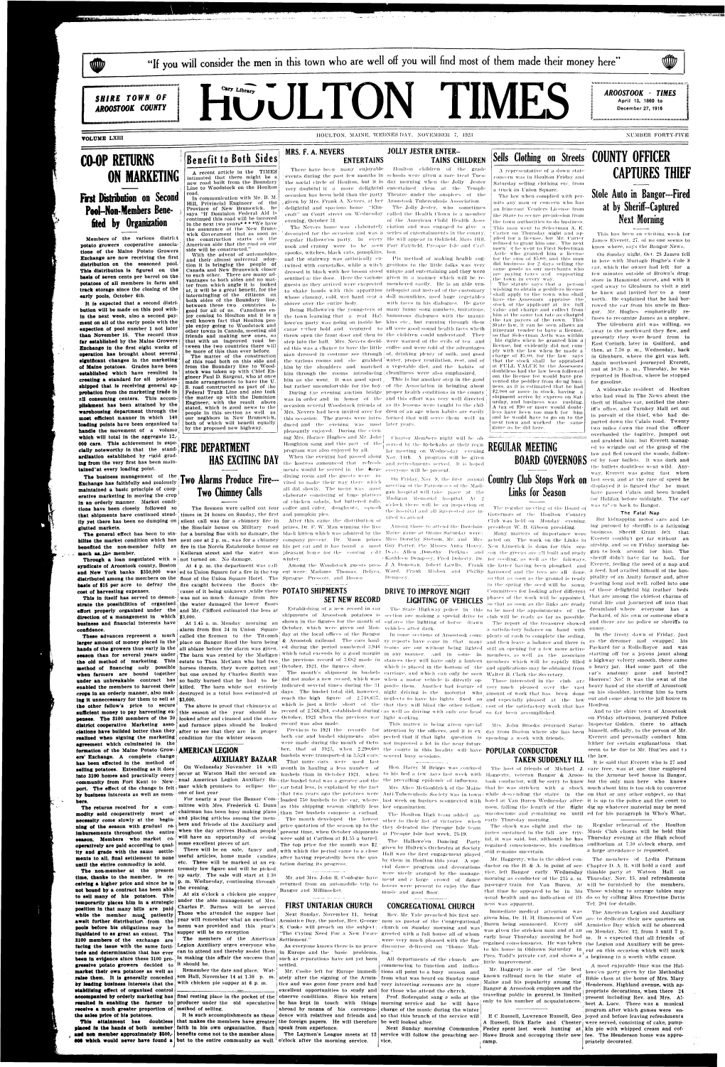 Houlton Times, November 7, 1923