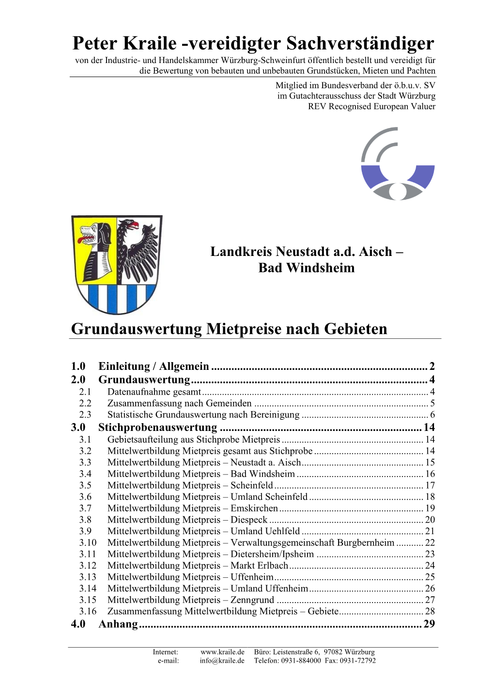 Grundauswertung Mietpreise Nach Gebieten