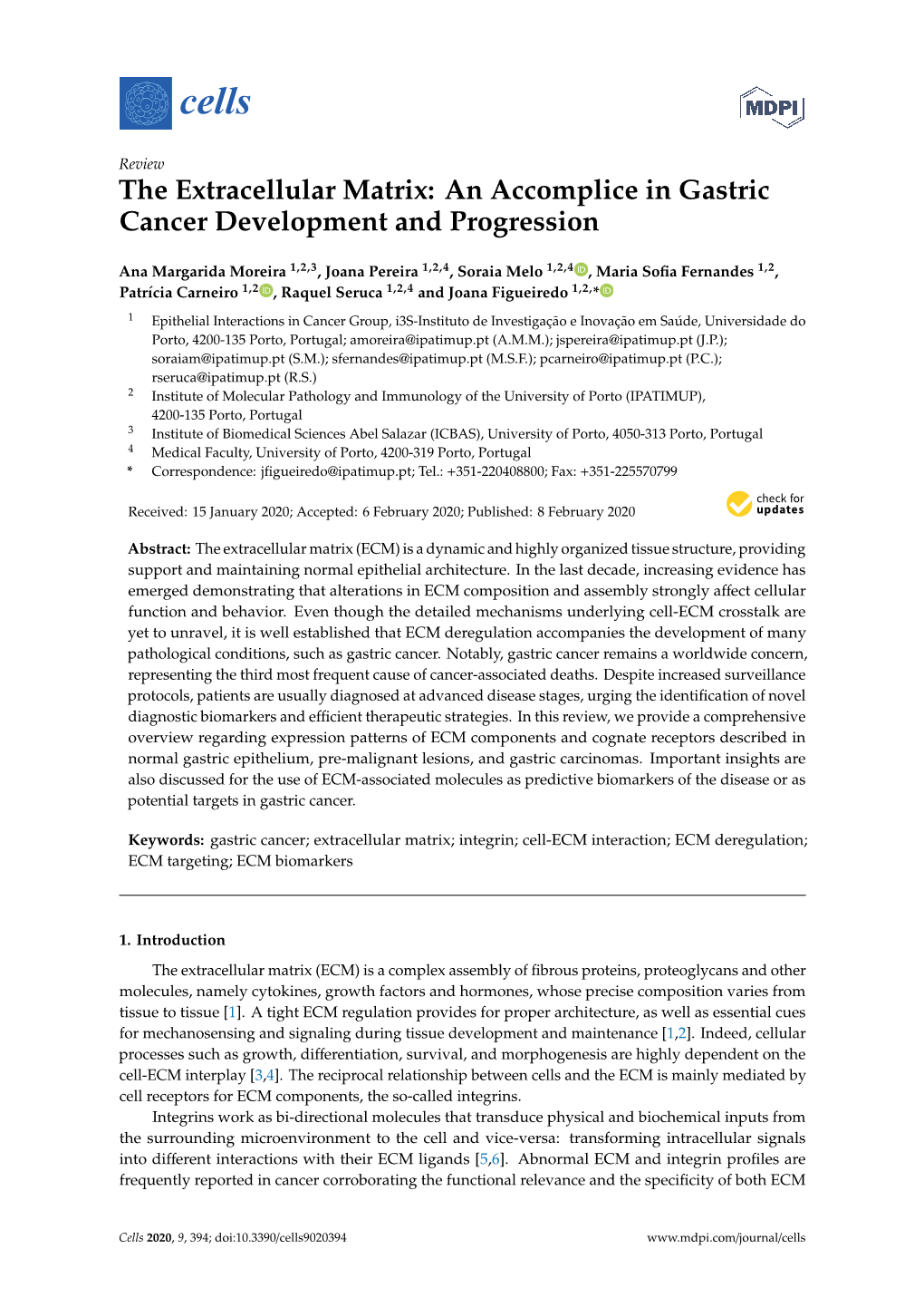 The Extracellular Matrix: an Accomplice in Gastric Cancer Development and Progression